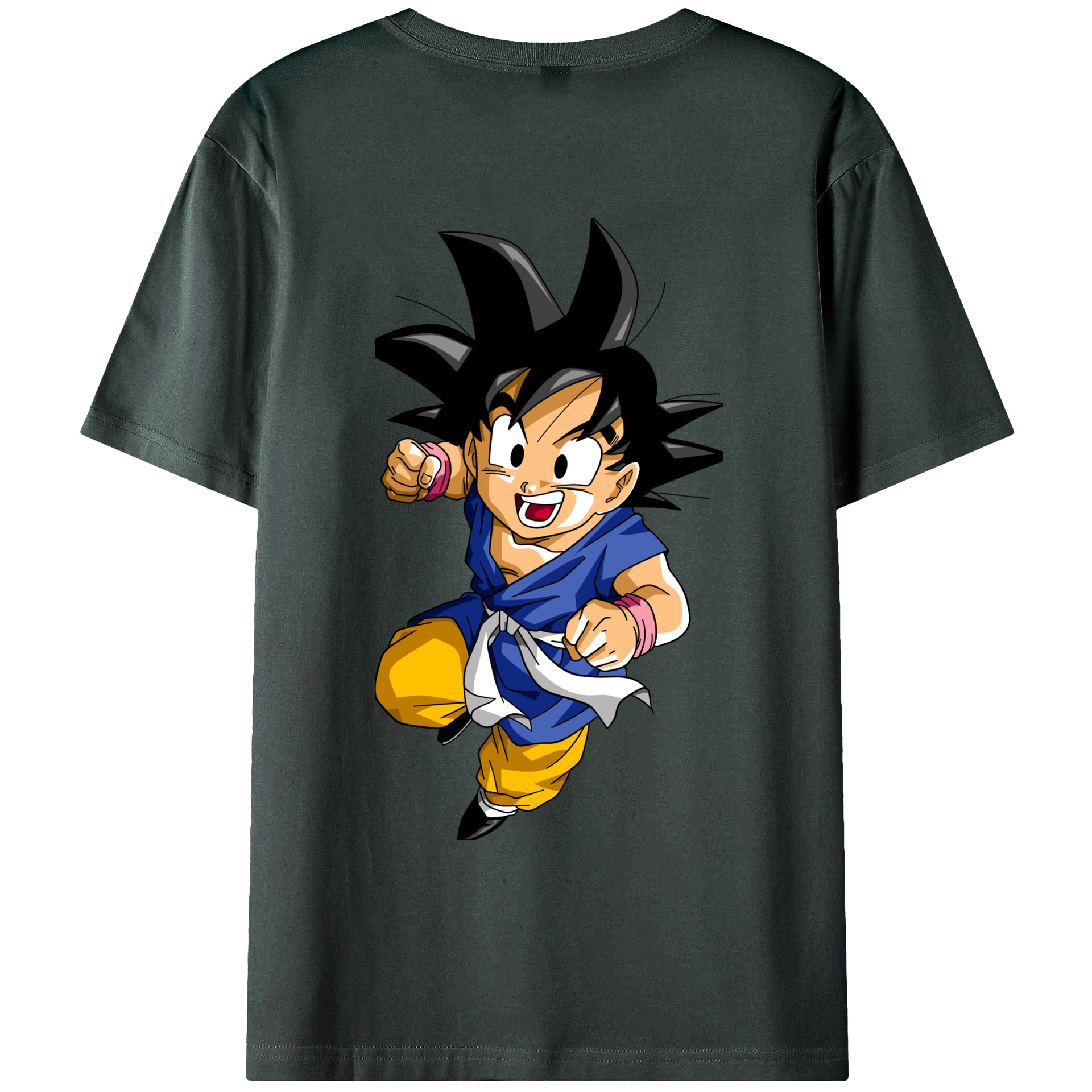 （画像用） ドラゴンボール 孫悟天 そん ごてん DRAGON BALL Son Goten 綿100％ メンズ半袖Tシャツ（バックプリント） 通気性